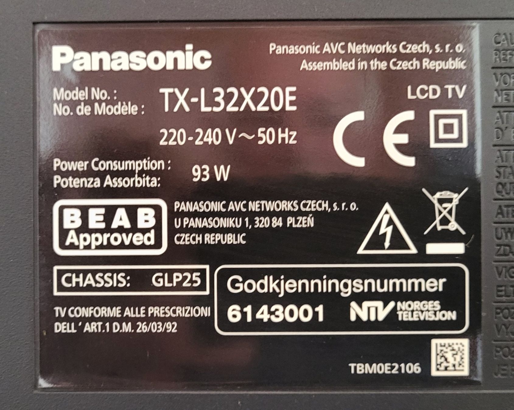 Panasonic Televisori: Panasonic LCD TV 32 Zoll – Usato da Rüti venduto da Uberg 5