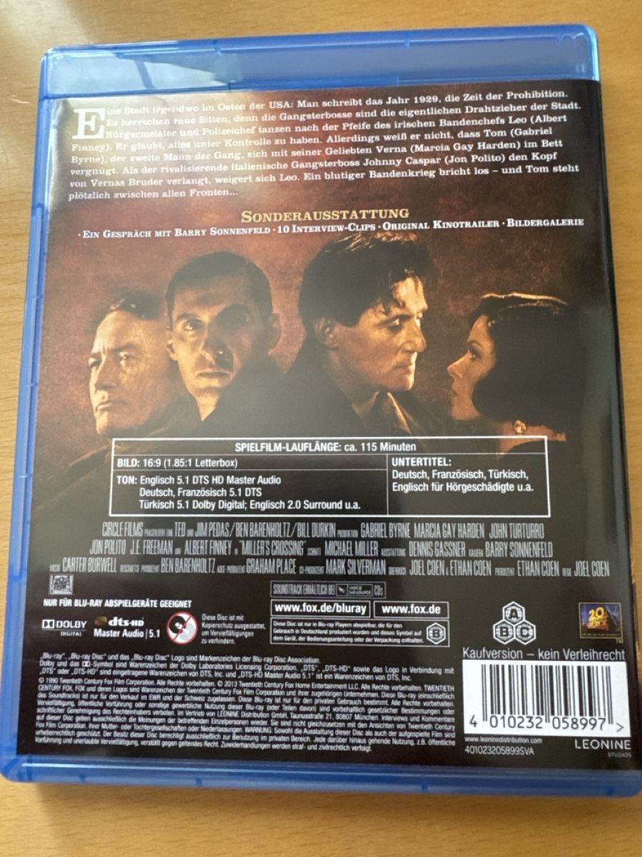 Tutti i DVDs: Millers Crossing – Usato da Brunnadern venduto da Nanuk60 1