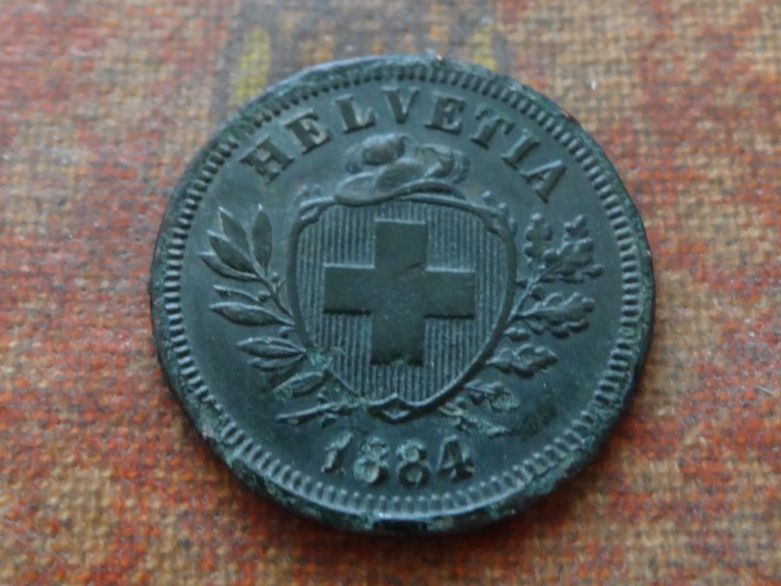 Tutti le monete: 1 Rp. 1884   (A) – Usato da Romanel-sur-Lausanne venduto da Swift13