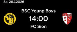 2 Tickets YB - FC Sion C8 Balkon