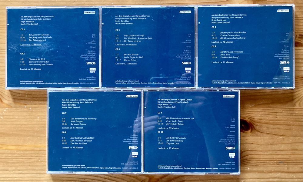 Der Herr der Ringe, J.R.R. Tolkien (Hörverlag von 1991/1992) (Gebraucht ...