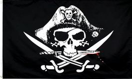 Piratenflagge Piratenfahne Messer Fahne Schädel Knochen
