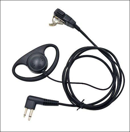 Security Headset Mit Mikrofon Für Midland & Alan Funkgeräte – 2-Pin Ohrhörer Mit PTT Für Sicherheit & Events