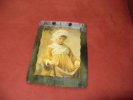 Bild Decoupage & Hand Painted Slate Roofing, Dachziegel