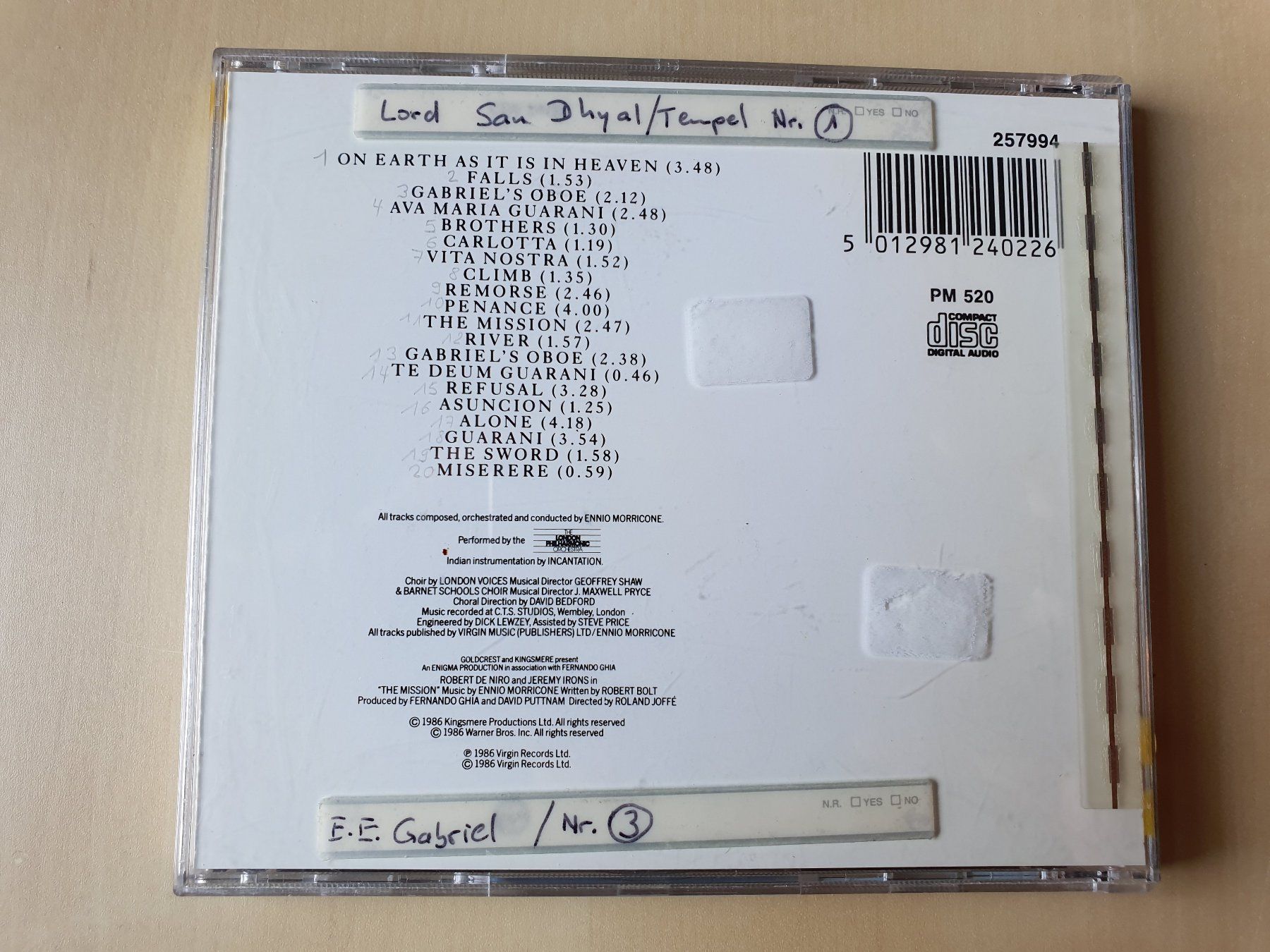 CDs: Ennio Morricone The Mission – Gebraucht aus Stansstad von collectorsshop 1