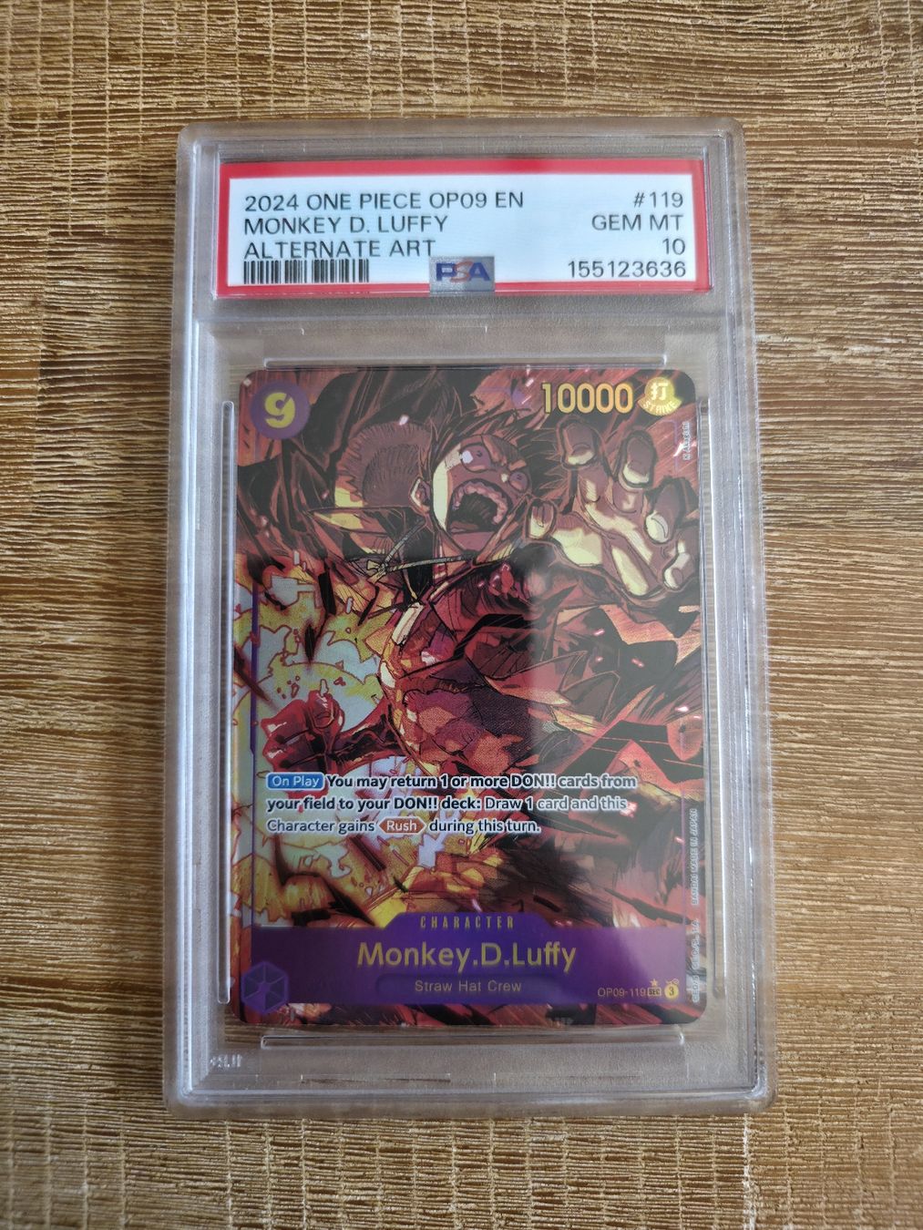 Bandai Carte collezionabili: PSA 10 Monkey.D.Luffy OP09-119 One Piece – Nuovo (secondo la descrizione) da Turbenthal venduto da 90erShop