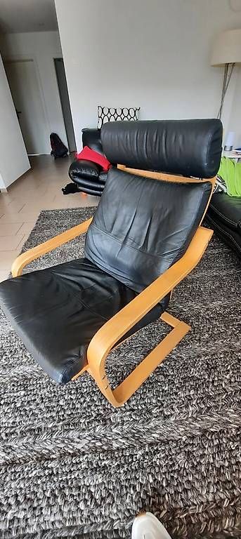 Ikea Poltrone: Schwingsessel Poeng Leder – Usato da Maur venduto da chr_kbm7 2
