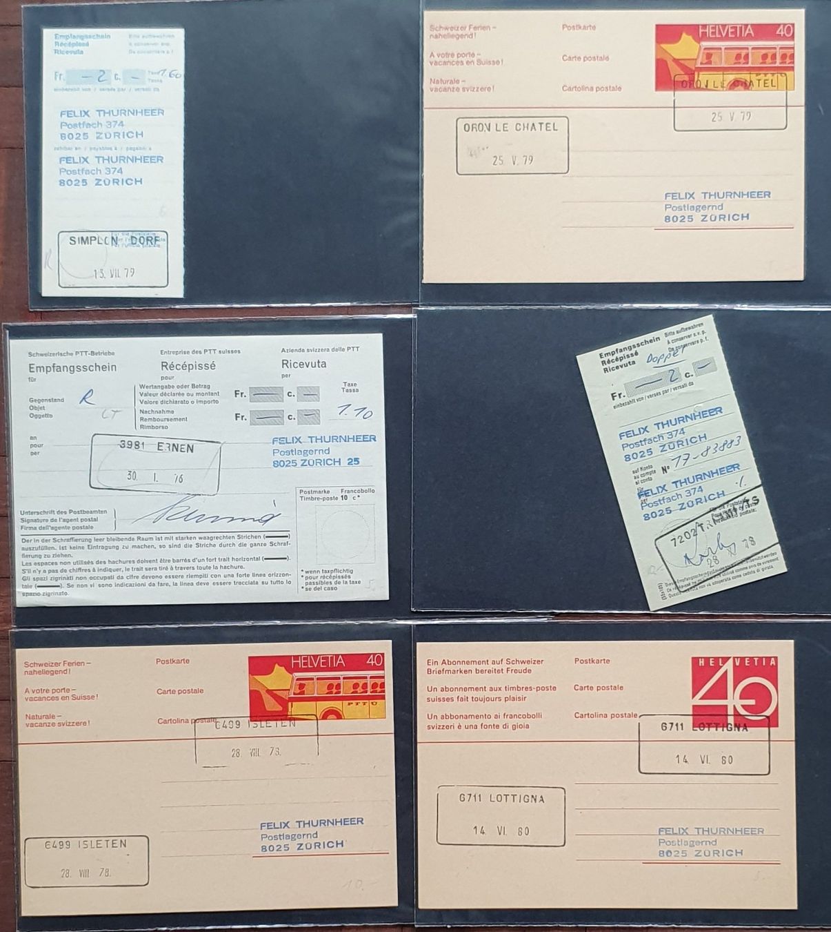Tutti i francobolli: Album mit 38 Briefe Aushilfsstempel – Usato da Kreuzlingen venduto da Rschweiz1 3