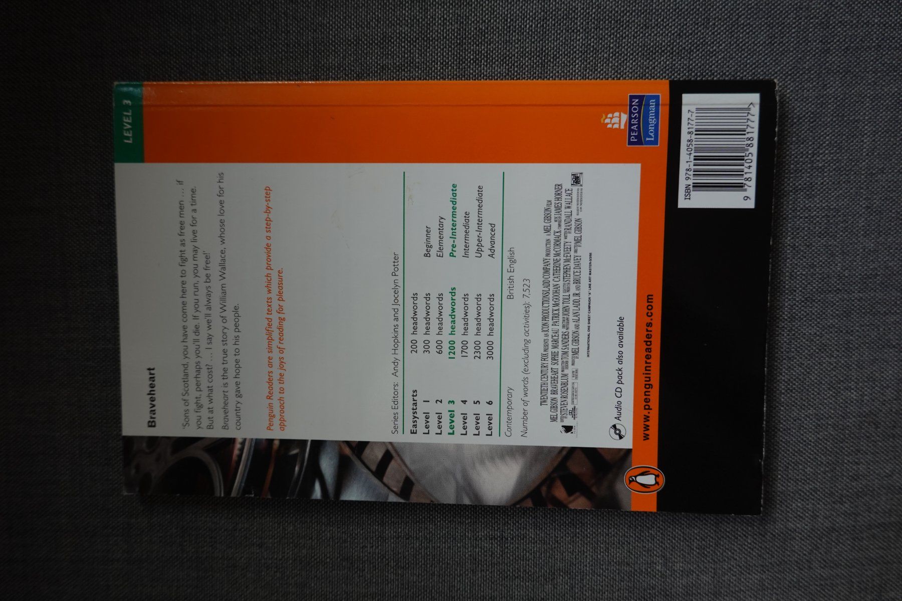 Libri: Braveheart - Randall Wallace -  Penguin Readers Level 3 – Usato da Hausen AG venduto da nordost 1