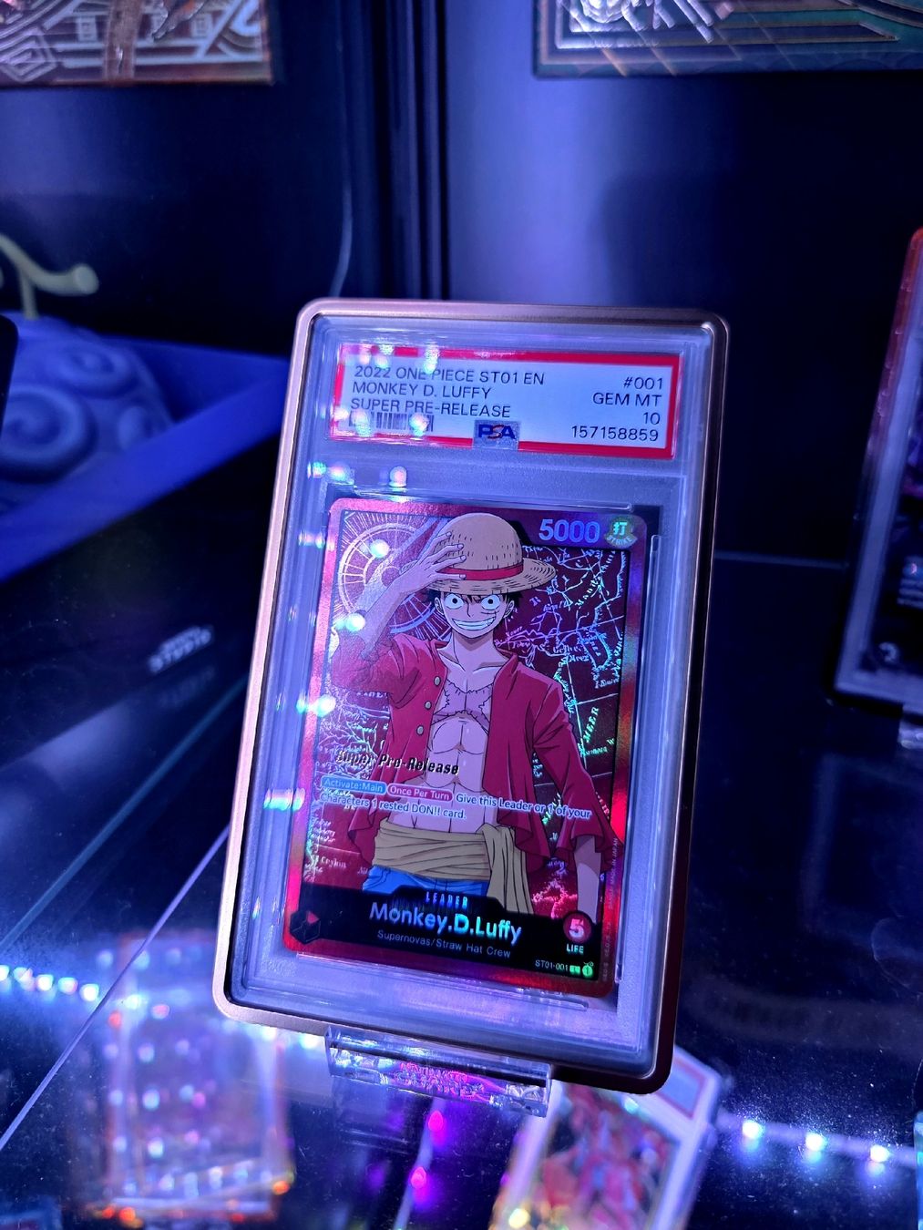 Bandai Sammelbilder & Trading cards: One Piece - Monkey D Luffy Super Pre Release PSA 10 – Neu (gemäss Beschreibung) aus Bern von HotOden