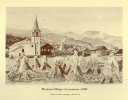 Montana-Village VS   -   La moisson   -  1920