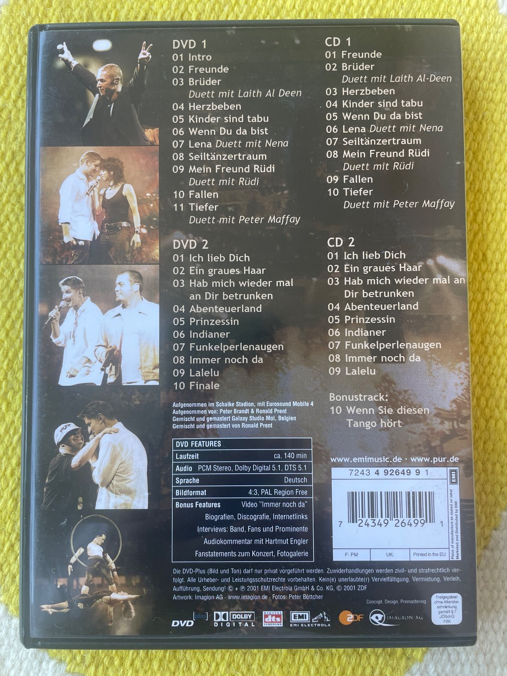 Tutti i DVDs: PUR&FRIENDS-2CD+2DVD AUF SCHALKE LIVE – Usato da Rorschacherberg venduto da CD-Roli 2
