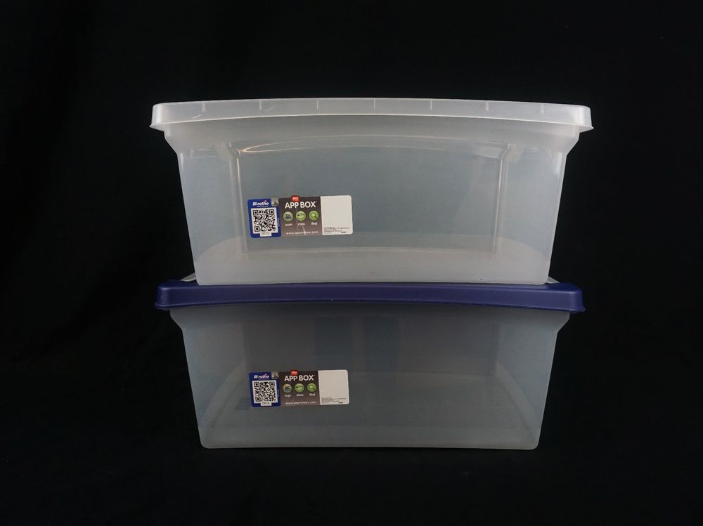 2 Transparente Aufbewahrungsboxen 16 Liter – Mit Clipdeckel, Stapelbar, 41 X 29 X 14 Cm