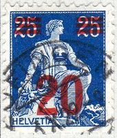 AUFBRAUCHAUSGABE SITZENDE HELVETIA GESTEMPELT - AU23