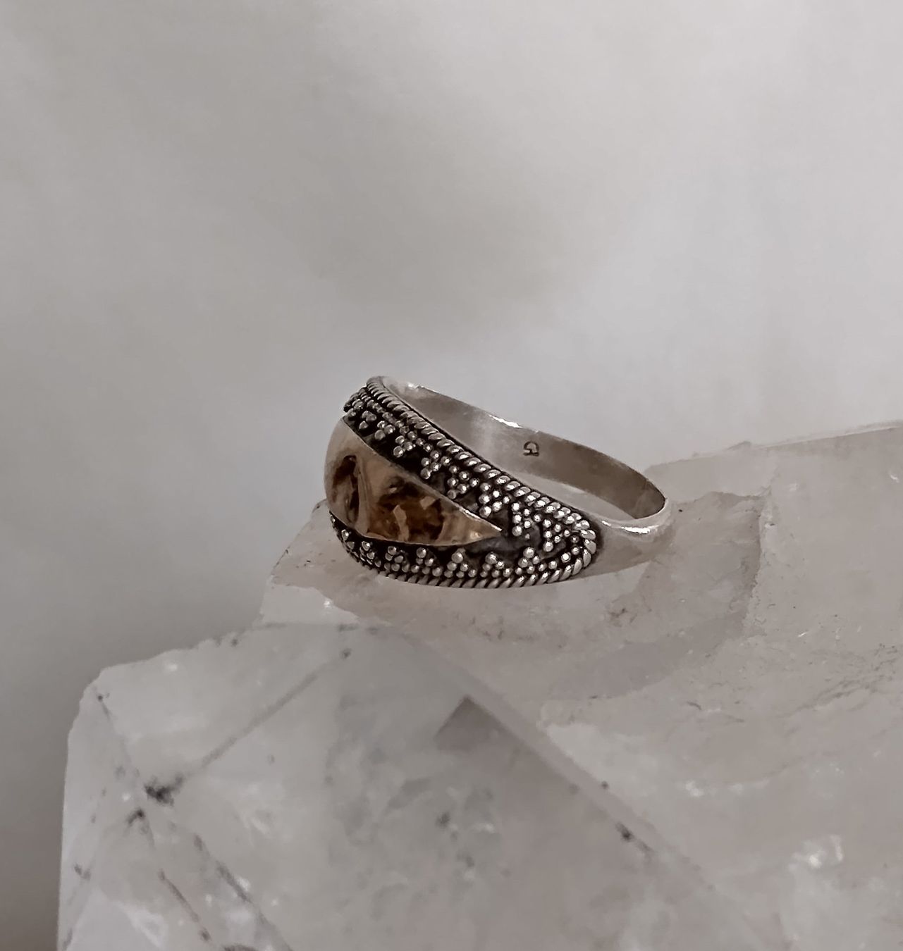 Anelli: VINTAGE RING SILBER 925 MIT GOLDEINLAGE – Usato da Romanshorn venduto da Glitzer-Paradies 4