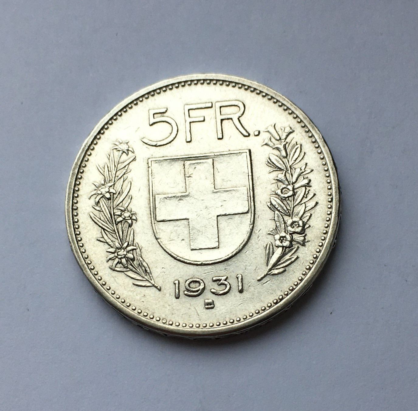 Tutti le monete: 1931 5 Franken vz+ – Usato da Kirchberg SG venduto da Z-Collection