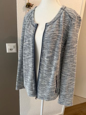 Damen Strickjacke blau/weiss vom Taifun
