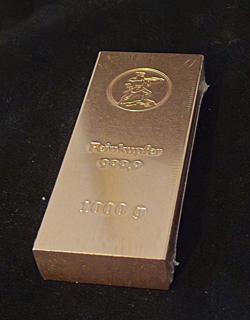 Edelmetalle: Feinkupfer Barren 999,9 - 1000 g – Neu und originalverpackt aus Rümlang von Hyperflyer 2