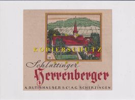 Etikette für Wein - Schlattinger Herrenberger /bd