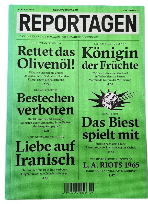 Revues & Magazines: REPORTAGEN Nr. 29 Juli 2016 – D'occasion à Wil SG par Restwert_Wil