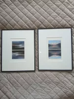 2 gerahmte, stimmungsvolle Bilder von Seen,  Mexiko + Italy