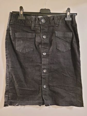 Nile jupe, black denim , neu, gr S
