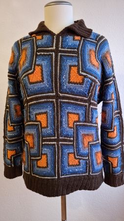 Strickpullover in Patchworkoptik 