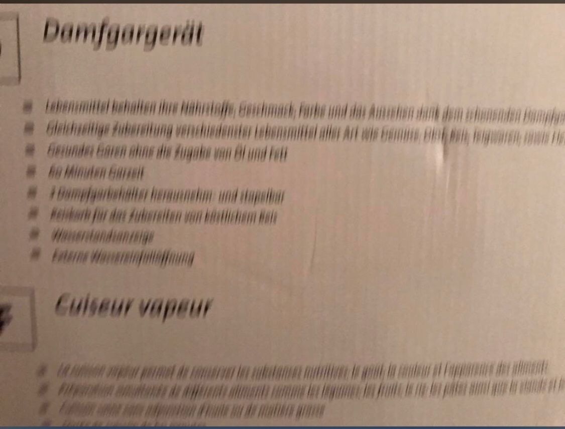 Appareils de cuisine: Dampfgargerät Steamer   Neu – Neuf avec emballage d'origine à Frauenfeld par berk39 5