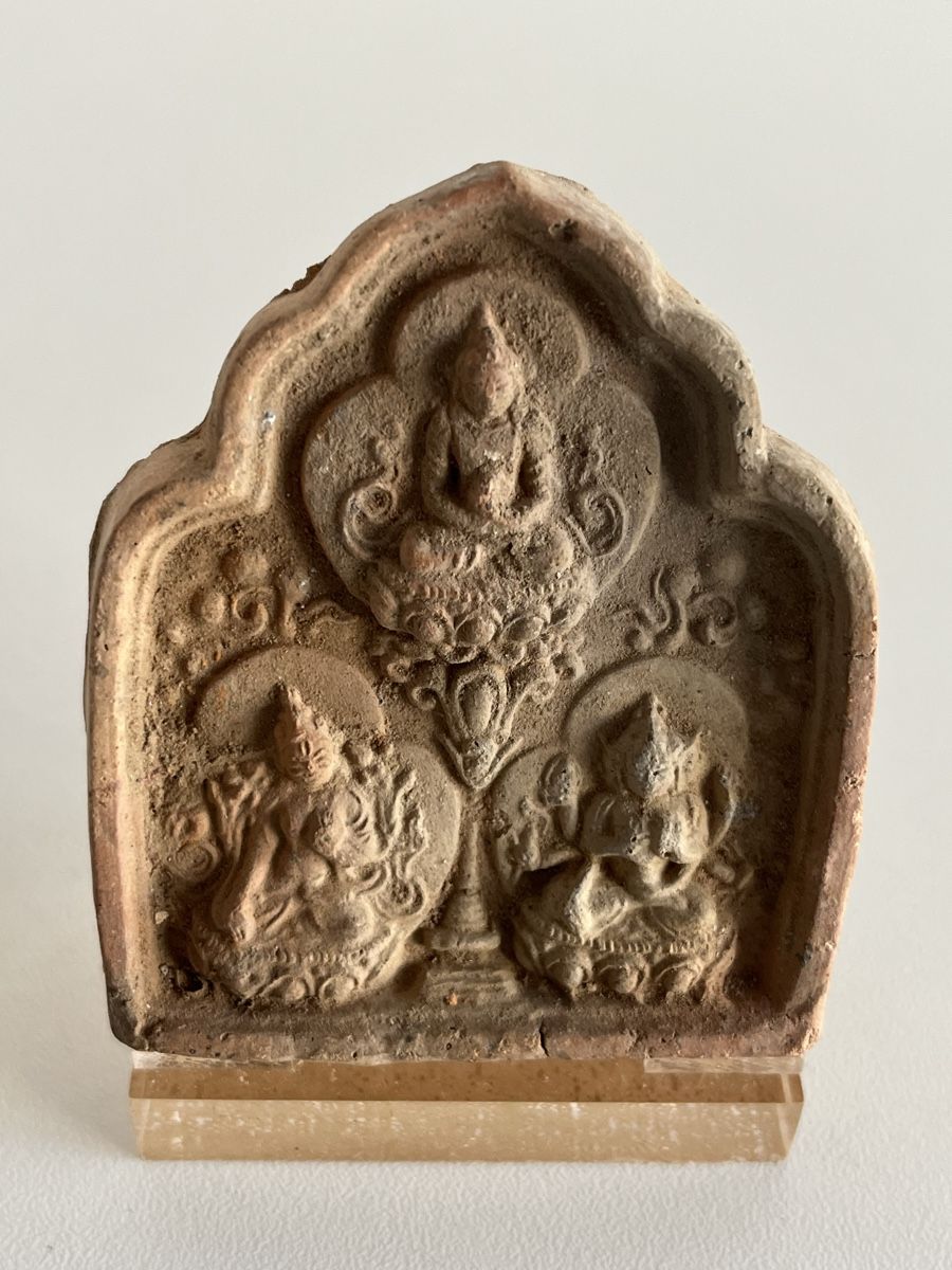 Sculture & Statue: alte tibetische Buddha Plakette  – Usato da Wetzikon ZH venduto da seli03 1