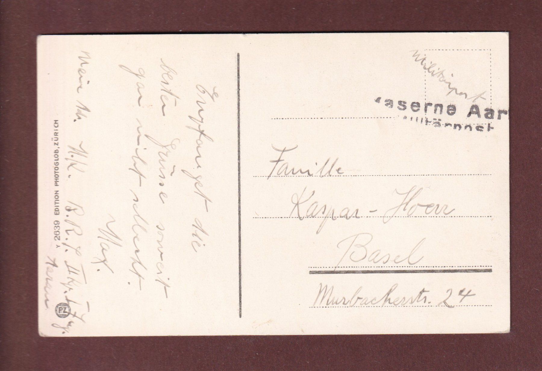 Cartoline postali: AARAU - Infanterie-Kaserne - Feldpost – Usato da Pully venduto da nicecards-shop 1