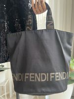 Fendi Shopper Tasche Nylon schwarz