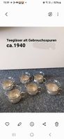 6 Teegläser versilbert, ca. 1940, Vintage