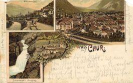 Chur  GR  mit Sauerquell Passug      um 1899