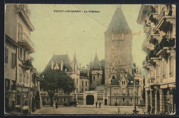 Cartoline postali: AK Ouchy-Lausanne, Le Chateau, 1909 – Usato da Berlin venduto da bartko-reher