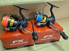 2 x SHIMANO FX HG 2500 mit Schnur