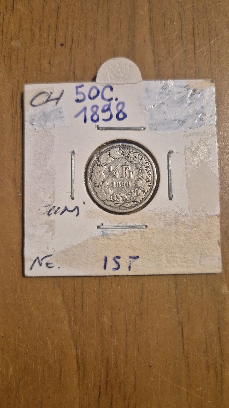 Tutti le monete: Pièce rare : 50 centimes Suisse 1898 – Usato da Villars-sur-Glâne venduto da soa_2h5f