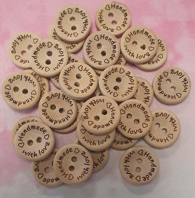 100 Stück Runde Holzknöpfe Naturfarben – 20mm Durchmesser, 2 Löcher, Für Nähen & Basteln