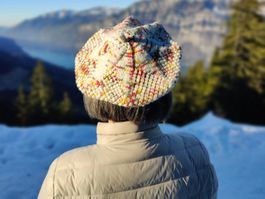 Béret, Einzelstück, handgestrickt