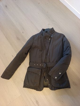 Giacca piumino Woolrich marrone con cintura taglia S