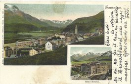 S a m a d e n  -  Gesamtansicht (gr. Bild) und Hôtel Bernina