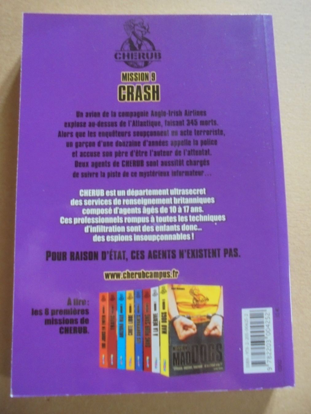 Bücher: CHERUB " Mission 9 = Crash " de Robert Muchamore – Gebraucht aus Crissier von Promopost 1