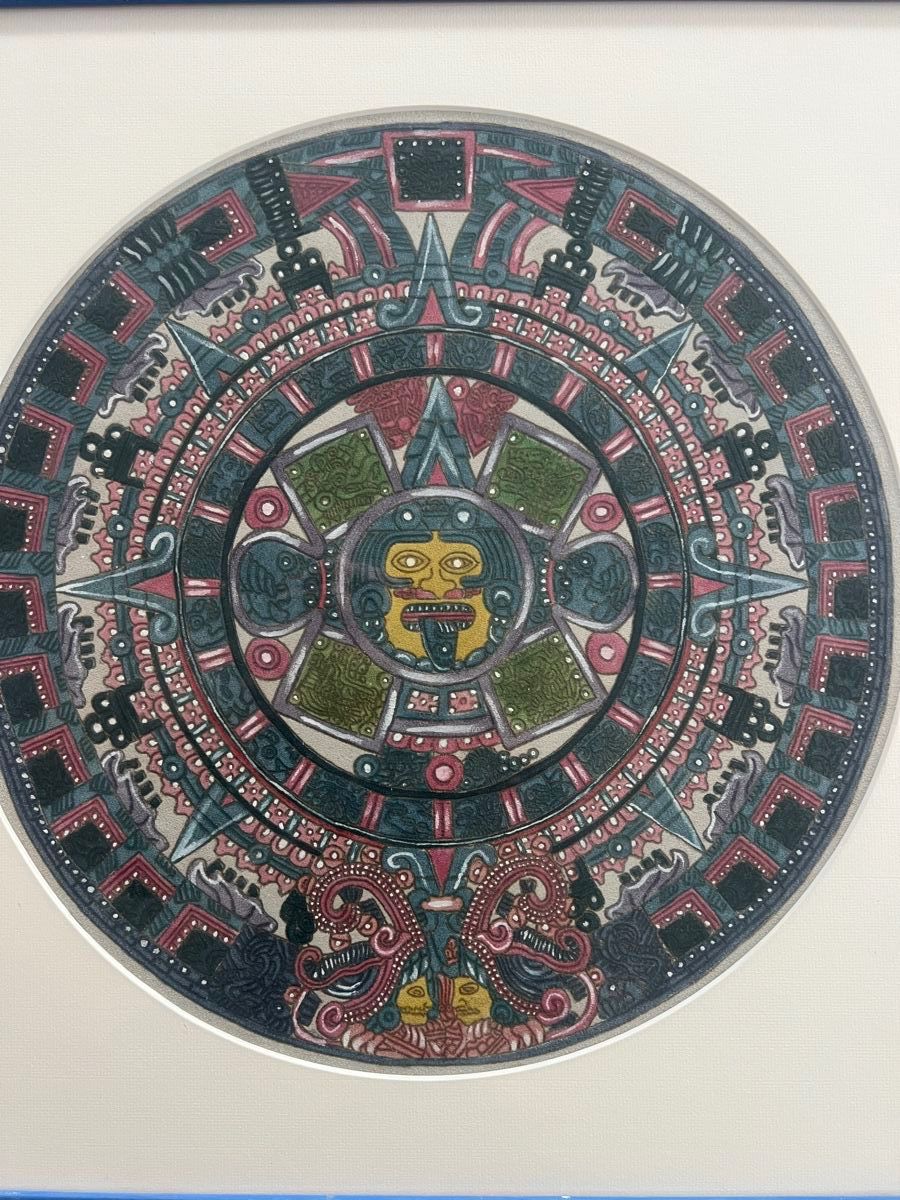 Grafica & Litografie: Azteken-Kalender, Originalbild. – Usato da Rain venduto da Pic-Ass 4