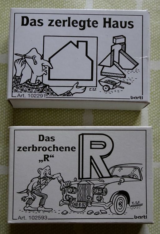 2 Knobelspiele, das zerbrochene Rad, Das zerlegte Haus (Gebraucht) in