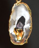 Anhänger L-7845 – Druzy Achat mit Amethyst