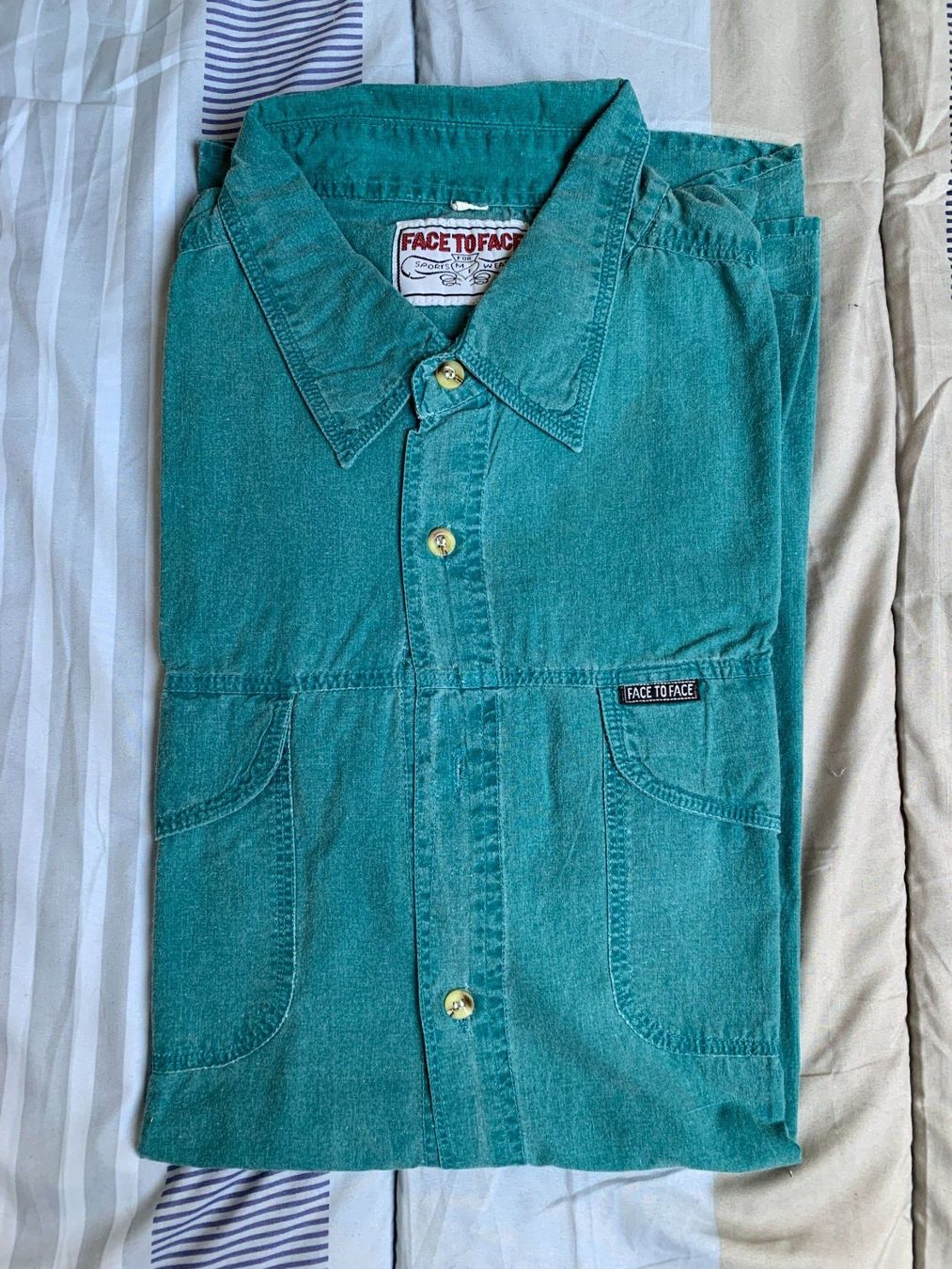 Camicie: Chemise vintage turquoise L – Usato da Boécourt venduto da Tedmosby 2