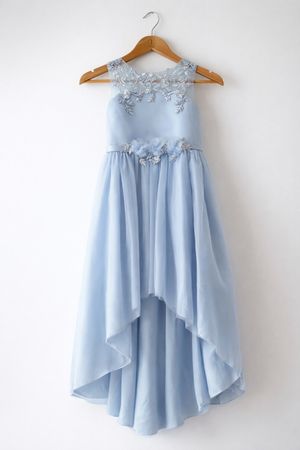 Festliches Mädchenkleid, Grösse 6-8 Jährige, Tüll, Hellblau
