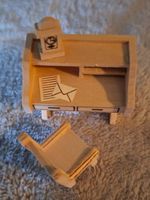Schreibtisch +Stuhl sehr klein, selten aus Holz, Puppenhaus