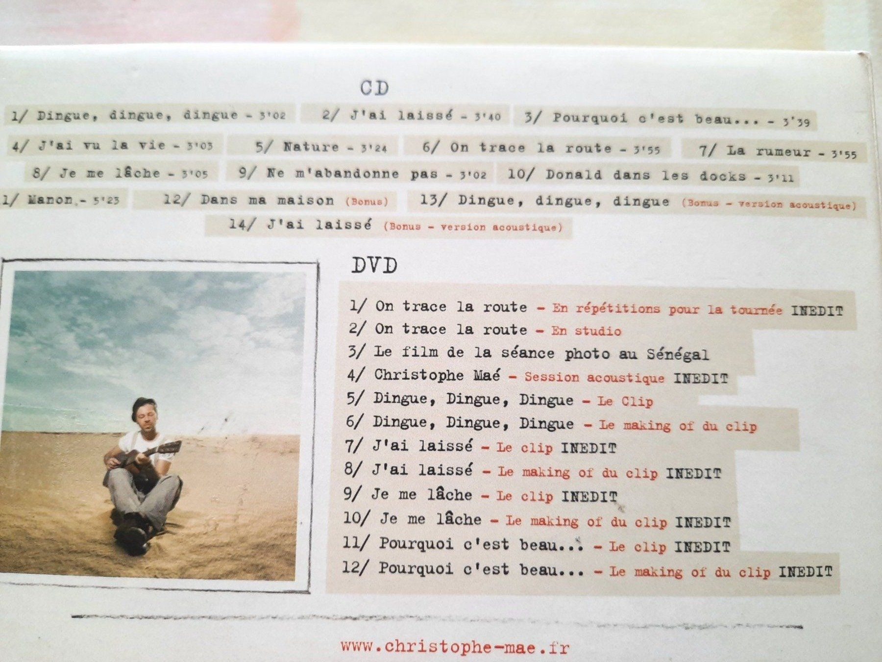 CDs: Cd Christophe Maé - On trace la route CD + DVD – D'occasion à Pully par bro_n52j 2