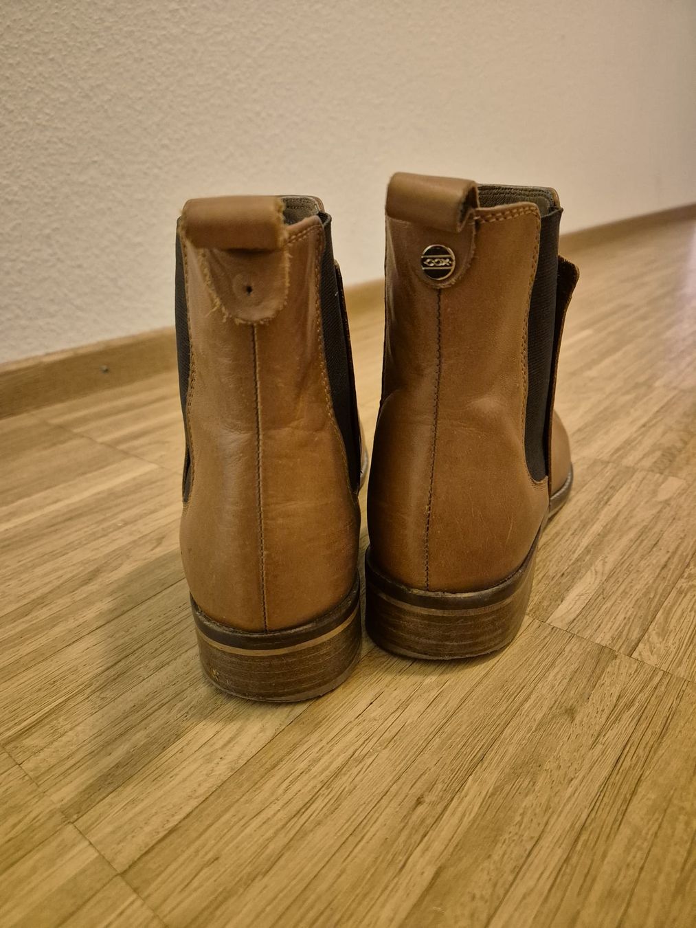 Scarpe da donna: Herbst-Boots von Cox, Gr. 38, hellbraun – Usato da Basel venduto da rubah 1