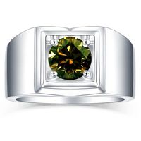 2.06 Ct Vvs1/+Round Brown Moissanite 61 SIZE